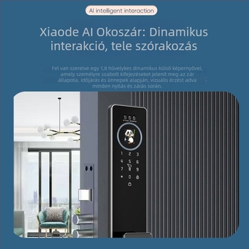 Okos zár látható kijelzővel, tenyér- és ujjlenyomat, WiFi távoli nyitás, digitális jelszó, 30 ujjlenyomat-tárolás