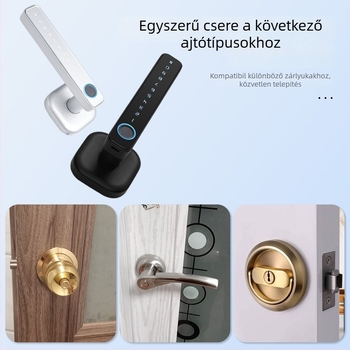 Okos ajtózár ujjlenyomat- és jelszóval – Modell B3; ujjlenyomat-tár 50; nyitási idő <0,5 s; FAR 0,0001%; FRR 0,001%; tápegység DC