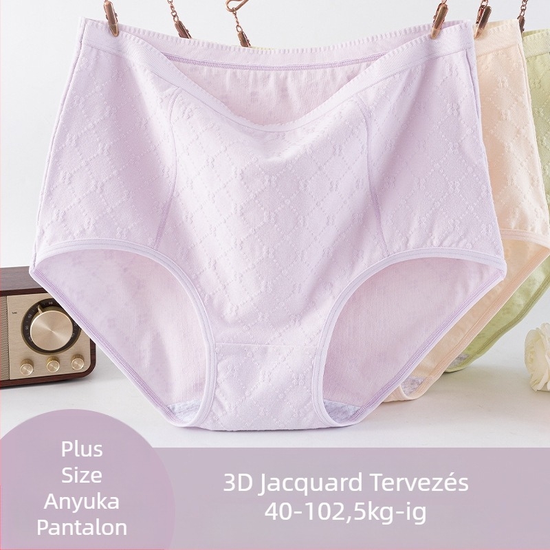 Női magas derekú pamut alsónemű, légáteresztő, antibakteriális, 95–100% pamut, minden évszakra