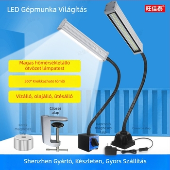 LED munka világítás gépekhez – hosszú kar, vízálló, mágneses alap, 220V/24V/36V