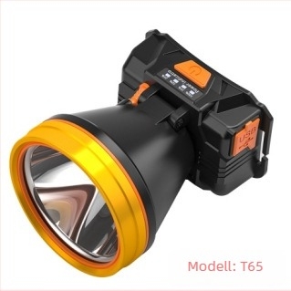 Tölthető LED fejfény, 5000mAh akkumulátor, 20W, >500 m sugárzás, 360° forgás, töltővel