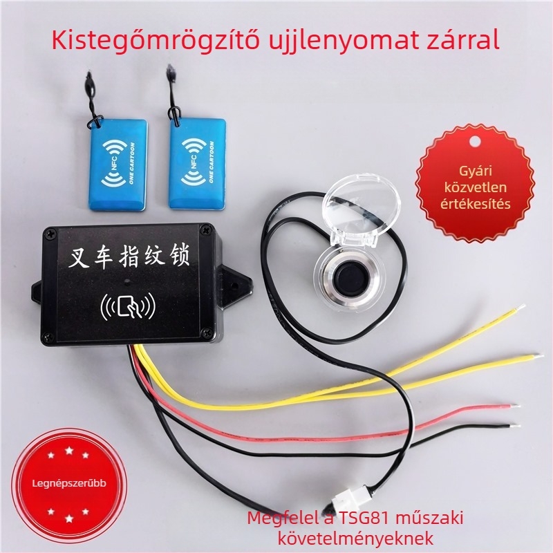 Villás targoncához ujjlenyomat-zár, kártyaolvasó és hozzáférés-vezérlő (Model D135, United Speed Star)