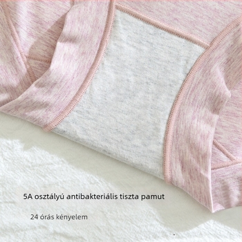 Női magas derekú pamut boxeralsó, plusz méret, felhúzó hatás a csípőn és a has környékén, antibakteriális és légáteresztő