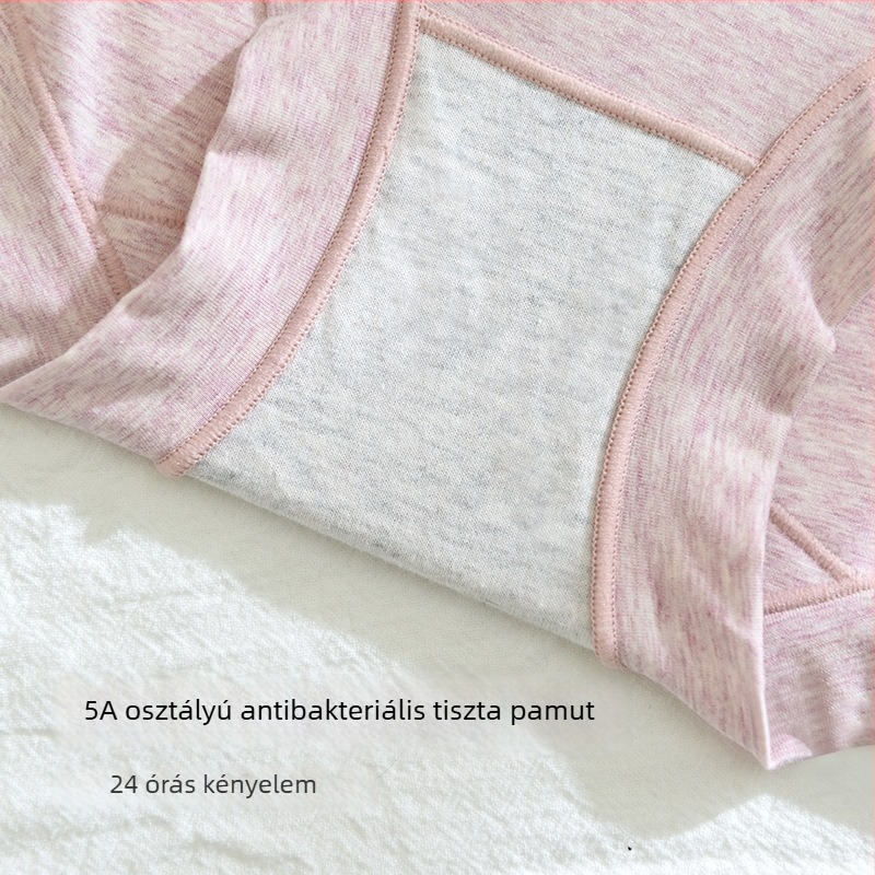 Női magas derekú pamut boxeralsó, plusz méret, felhúzó hatás a csípőn és a has környékén, antibakteriális és légáteresztő