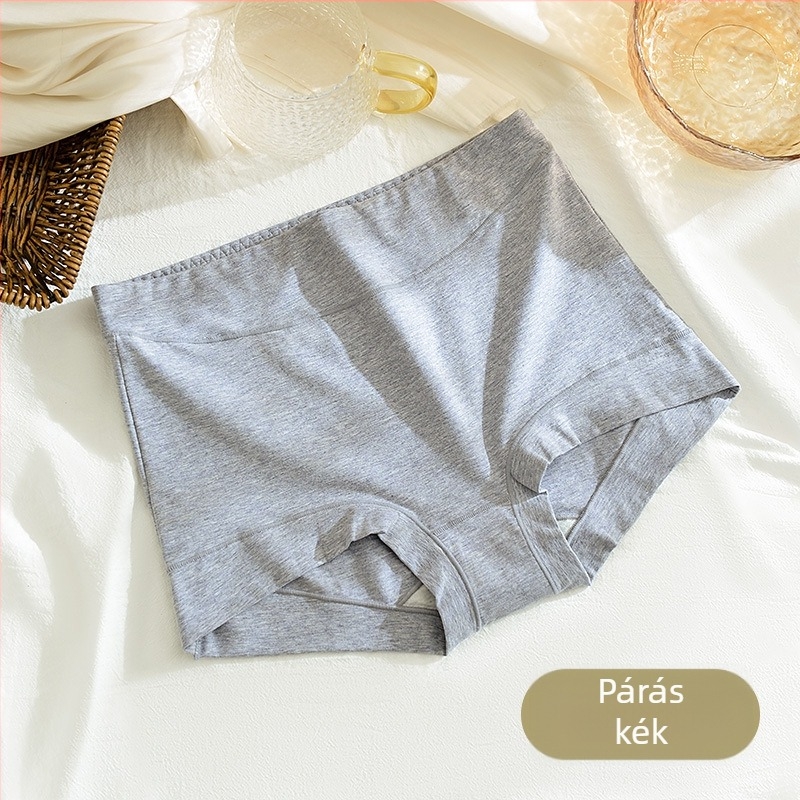 Női magas derekú pamut boxeralsó, plusz méret, felhúzó hatás a csípőn és a has környékén, antibakteriális és légáteresztő