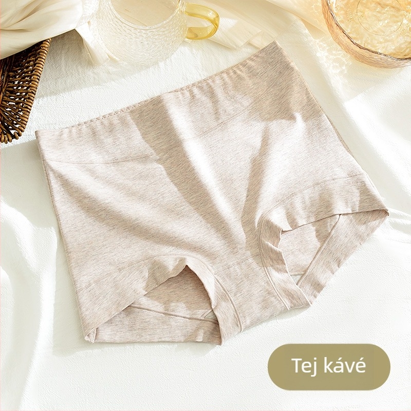 Női magas derekú pamut boxeralsó, plusz méret, felhúzó hatás a csípőn és a has környékén, antibakteriális és légáteresztő