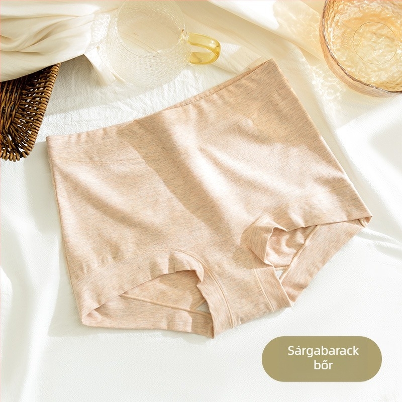 Női magas derekú pamut boxeralsó, plusz méret, felhúzó hatás a csípőn és a has környékén, antibakteriális és légáteresztő