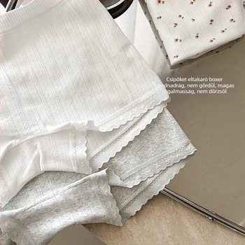 Női antibakteriális pamut alsónemű hosszított ágyékkal, légáteresztő, gyorsan száradó, szivárgásálló