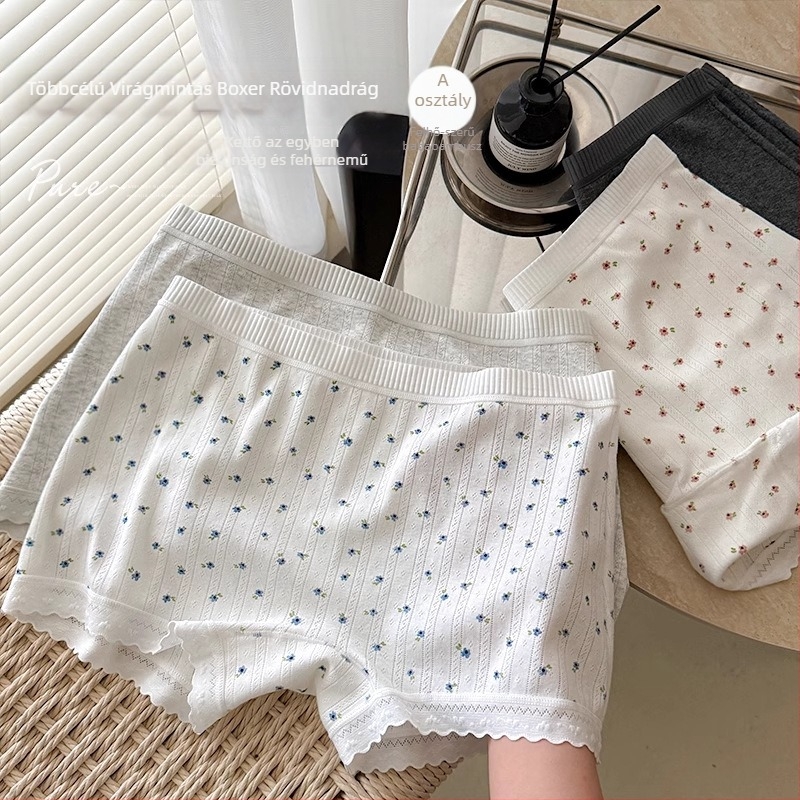 Női antibakteriális pamut alsónemű hosszított ágyékkal, légáteresztő, gyorsan száradó, szivárgásálló