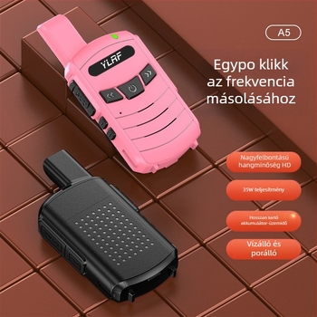 A5 Walkie-Talkie, kompakt HD hangzás, 35W RF kimenet, 9800mAh akkumulátor, 16 csatorna, 5G/4G/3G/2G hálózat