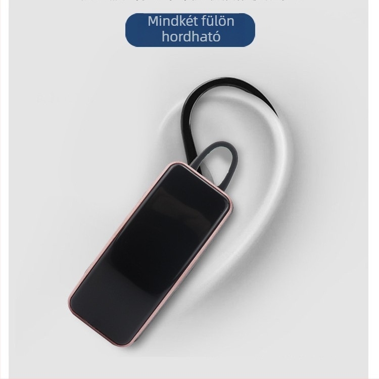 Mini fülre akasztható interkom, vezeték nélküli Bluetooth mikrohangszóró és headset, mindent egyben (16 csatorna, lítium akkumulátor, porálló)