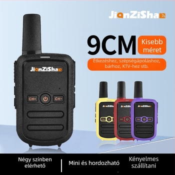 M1 Mini Walkie-Talkie | 400-470 MHz, 16 csatorna, hatótáv 1.5 km, lítium akkumulátor, elméleti akkumulátor-üzemidő 8000