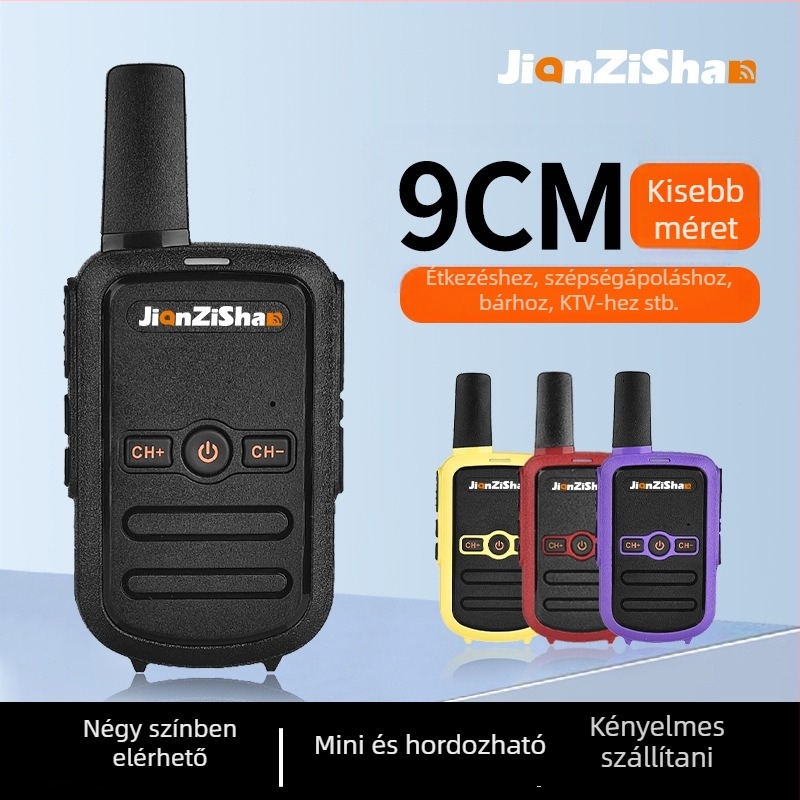 M1 Mini Walkie-Talkie | 400-470 MHz, 16 csatorna, hatótáv 1.5 km, lítium akkumulátor, elméleti akkumulátor-üzemidő 8000