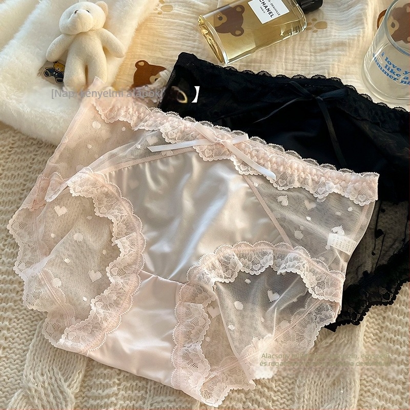 Női nylon alsó – lélegző, középmagas derekú, nyom nélkül, far-emelő hatás, viszkóz bélés