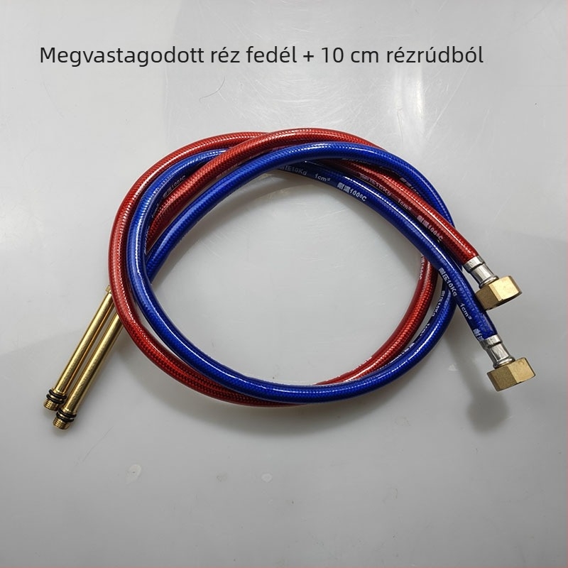 Csaptelevíz beömlő tömlő, szőtt fém tömlő, robbanásbiztos, Pengling, műanyag bevonatú egyfejű cső, réz- és acél anyag, 1 MPa