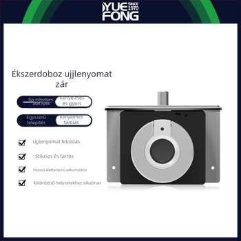 intelligens ujjlenyomatos ékszerdoboz zár, modell DWS9, cinkötvözet + ABS, Guangdong Fengmai's márka, modern minimalist dizájn