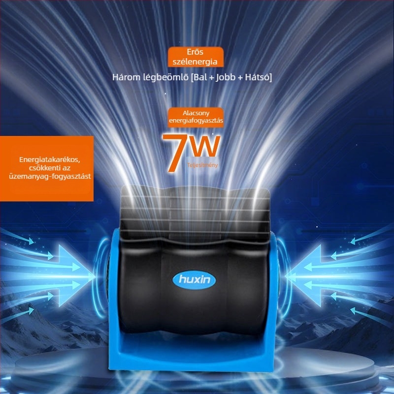 Autóventilátor – ABS burkolat, 7W, HX-301/HX-302, Cool car star