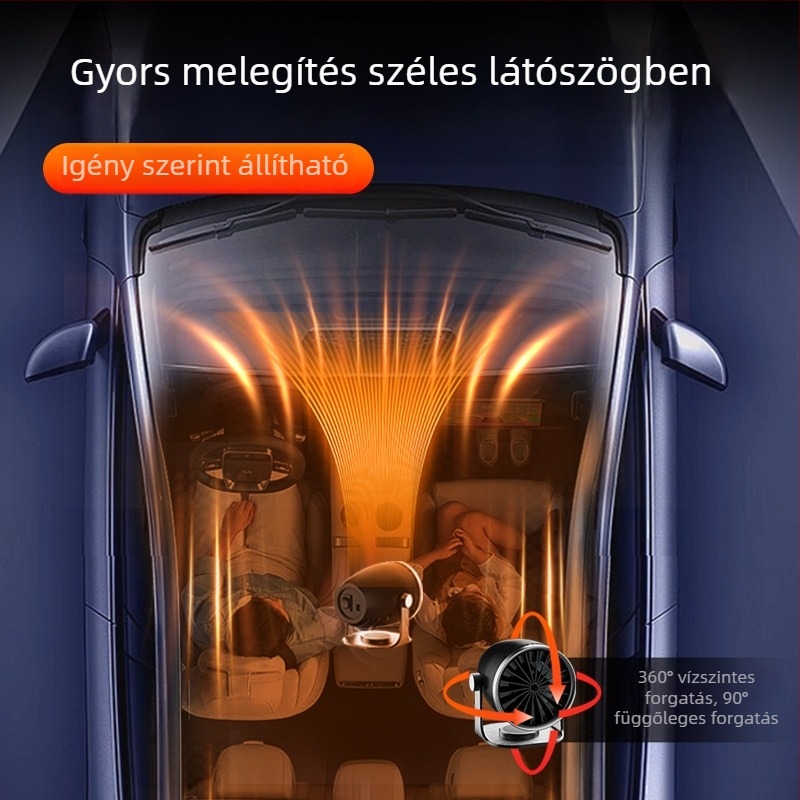 Autóhő 12V/24V, ABS burkolat, 150W, 006 modell