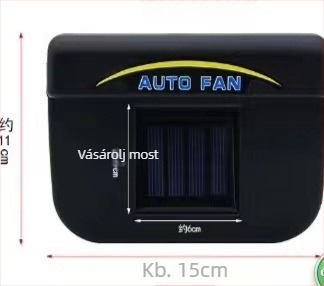 Autóventilátor ABS anyagból, 001-es modell, autóhűtéshez, testreszabható