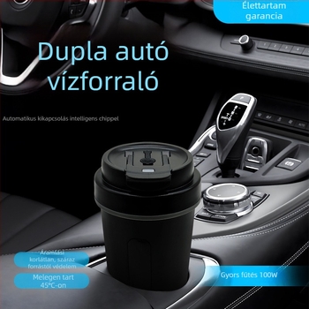 Kis autós készülék integrált intelligens fűtéssel, belső 304 rozsdamentes acél / külső 201 rozsdamentes acél, 45-100W, modell 2511A