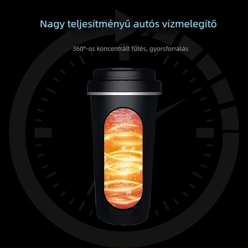 Kis autós készülék integrált intelligens fűtéssel, belső 304 rozsdamentes acél / külső 201 rozsdamentes acél, 45-100W, modell 2511A