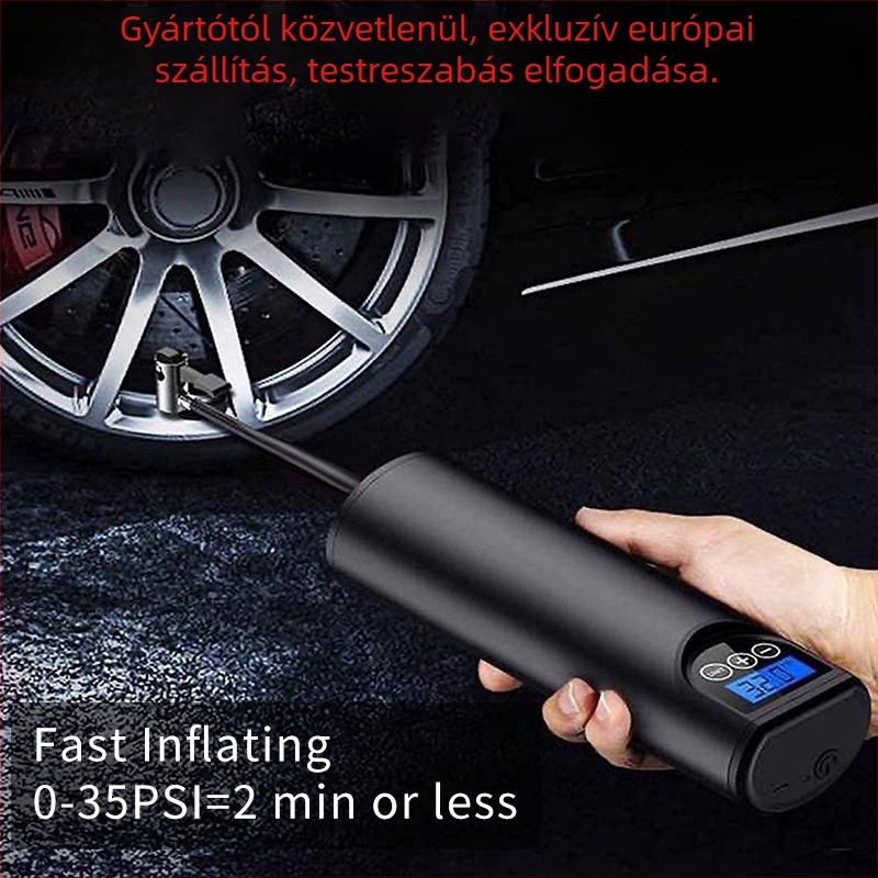 Más járműre szerelt kis méretű elektromos készülék HBWL-009 Hordozható nagynyomású léggömbpumpa autó sürgősségi használathoz és éjszakai világításhoz, ABS + alumínium, testreszabható feldolgozás