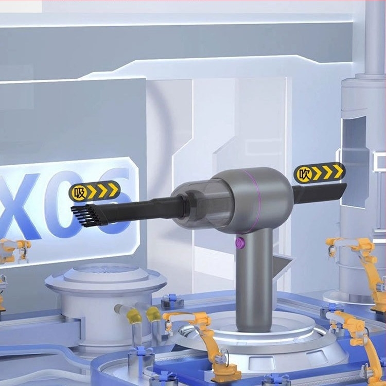 Kézi autós porszívó (7.4V, 120W, 11000Pa, vezeték nélküli, világítás)