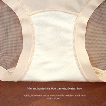 Női fehérnemű: Nylon anyag, légáteresztő és gyorsan száradó, jacquard szövés, középmagas derék, viszkóz belső bélés