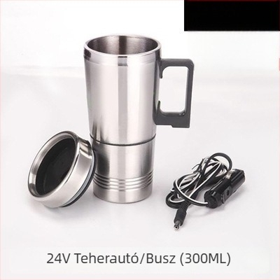 Autóba való rozsdamentes acél melegítő vízcsésze LBW-1603, 12V/24V, 100W