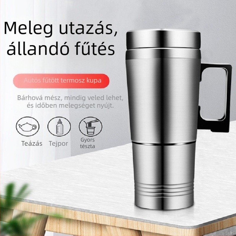 Autóba való rozsdamentes acél melegítő vízcsésze LBW-1603, 12V/24V, 100W