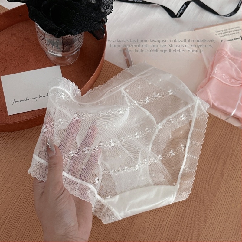 Lányoknak készült nejlon fehérnemű pamut betéttel, középmagasságú derékkal, lélegző, antibakteriális.