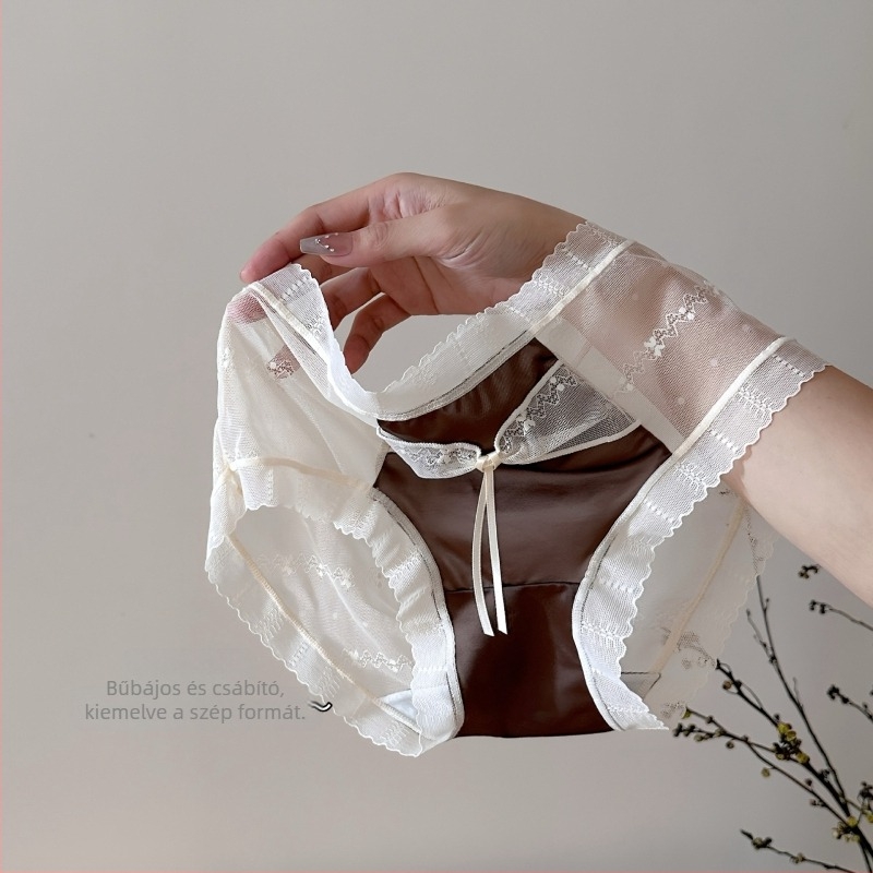 Lányoknak készült nejlon fehérnemű pamut betéttel, középmagasságú derékkal, lélegző, antibakteriális.