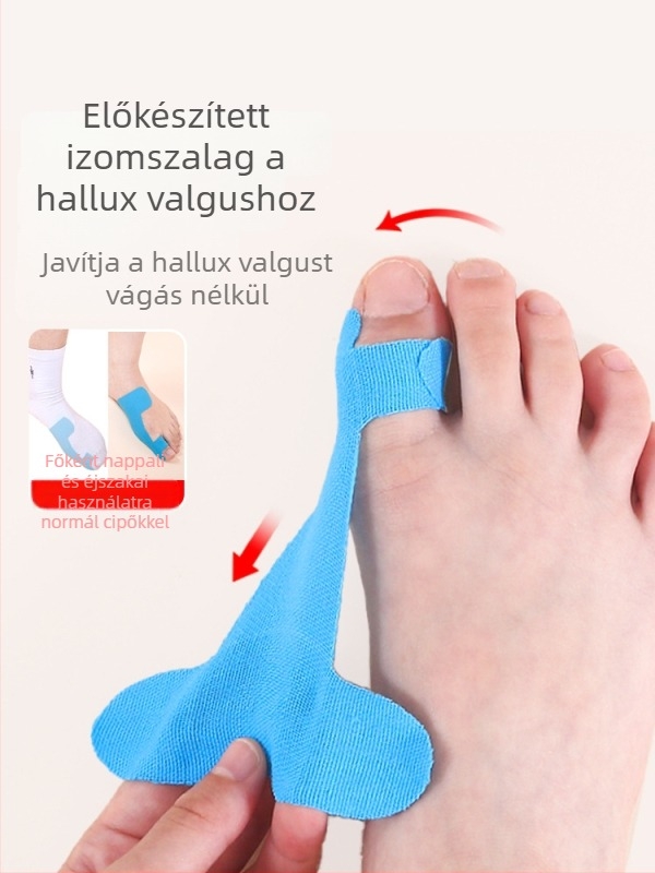 Gyermekek toe valgus korrigáló elasztikus szalaggal – pamut textúra, 30 db, gyerekeknek, futás és kosárlabda