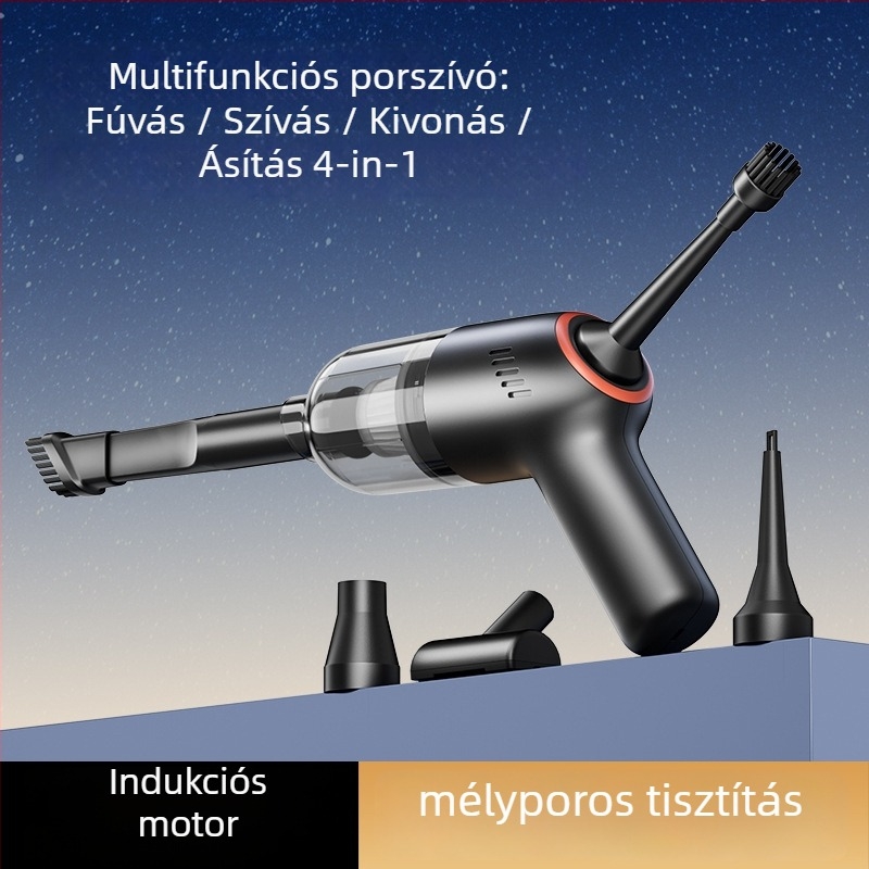 Kis vezeték nélküli autó porszívó, kézi, töltéssel, 7.4V, 120W, szívóerő 5500