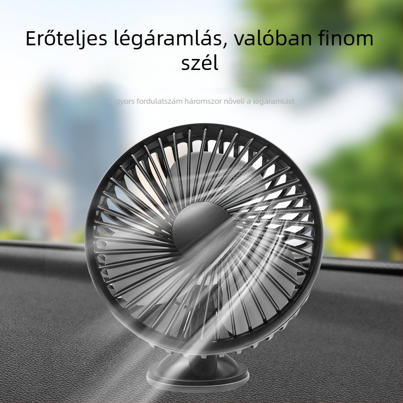 USB autóventilátor, modell R-8039, 5W, ABS