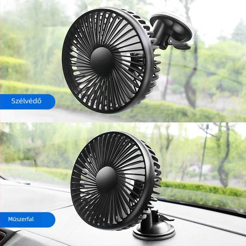 USB autóventilátor, modell R-8039, 5W, ABS