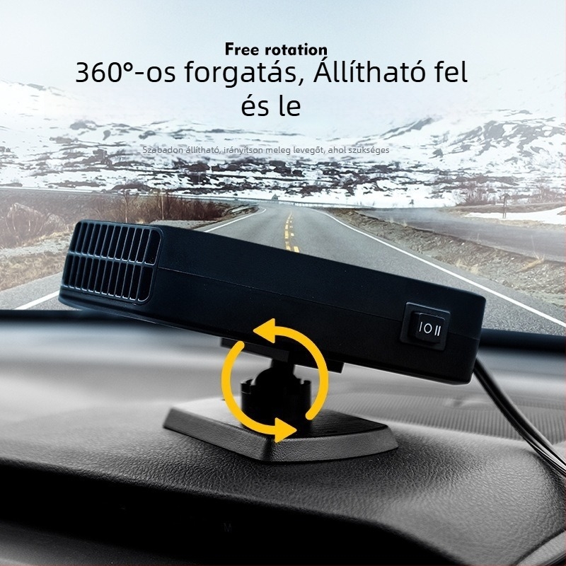 Autóhőfűtő, 120 W, 005-ös modell, ABS műanyag, elő-/ablakok fagymentesítésére és párásodás elleni védelemre