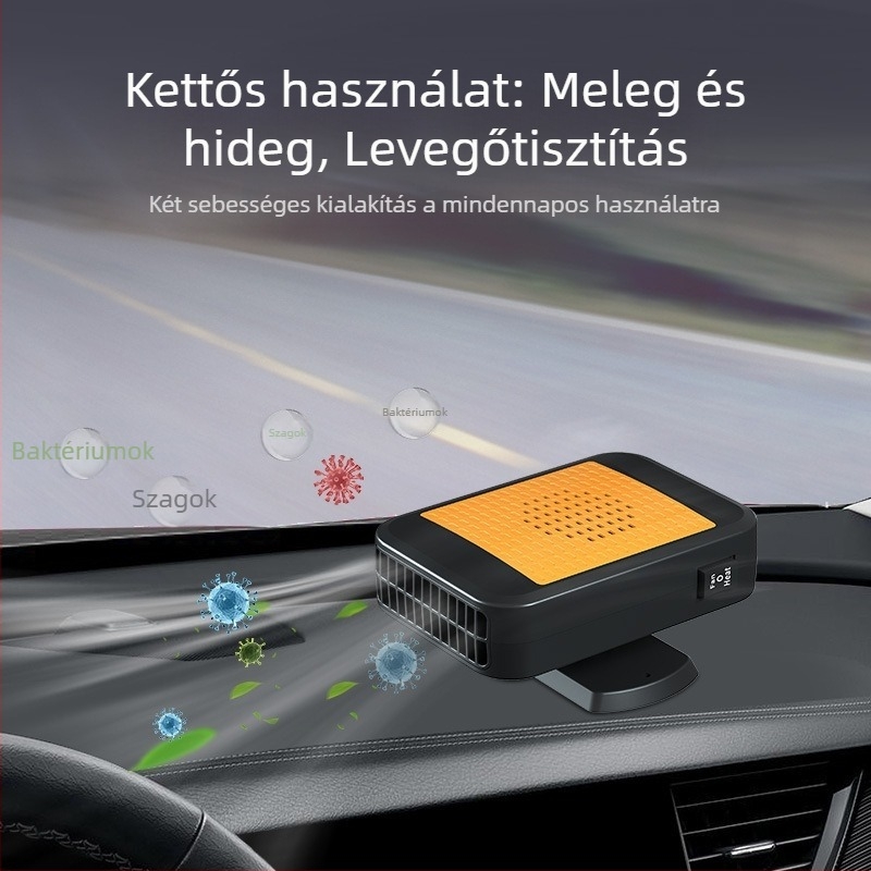 Autóhőfűtő, 120 W, 005-ös modell, ABS műanyag, elő-/ablakok fagymentesítésére és párásodás elleni védelemre