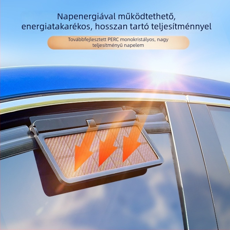 Fejlesztett USB autóventilátor napelemmel, integrált levegőáramlással