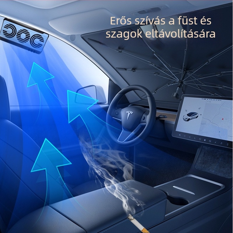Fejlesztett USB autóventilátor napelemmel, integrált levegőáramlással