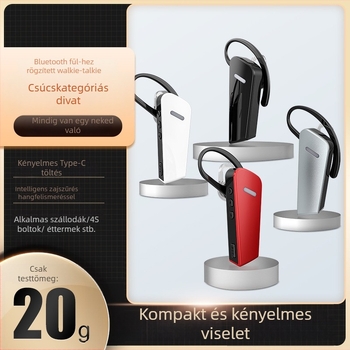Sword Pie Mini fülhorgos interkom, vezeték nélküli 440–480 MHz, 0,3 W, 16 csatorna, hatótáv 1,5–3 km, Li-ion 1800 mAh, porálló