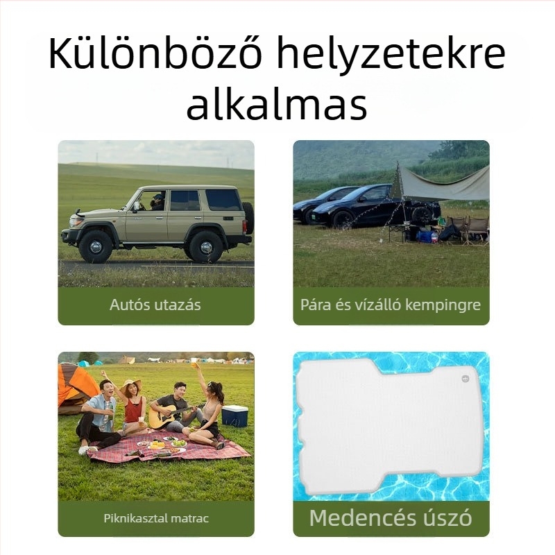 Felfújható kempingágy dús textúrájú felülettel, környezetbarát PVC, testreszabható kialakítás, terhelhetőség 500 kg-ig