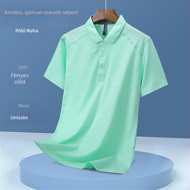 Póló – gyorsan száradó, légáteresztő, nedvesség-elvezető, bő szabású, poliészter anyag