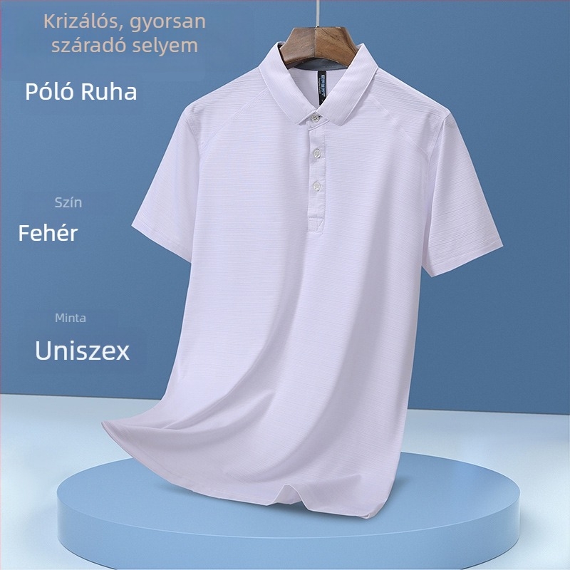 Póló – gyorsan száradó, légáteresztő, nedvesség-elvezető, bő szabású, poliészter anyag