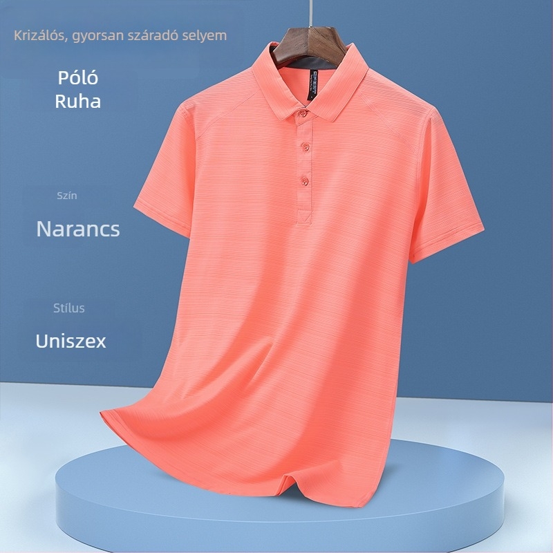 Póló – gyorsan száradó, légáteresztő, nedvesség-elvezető, bő szabású, poliészter anyag