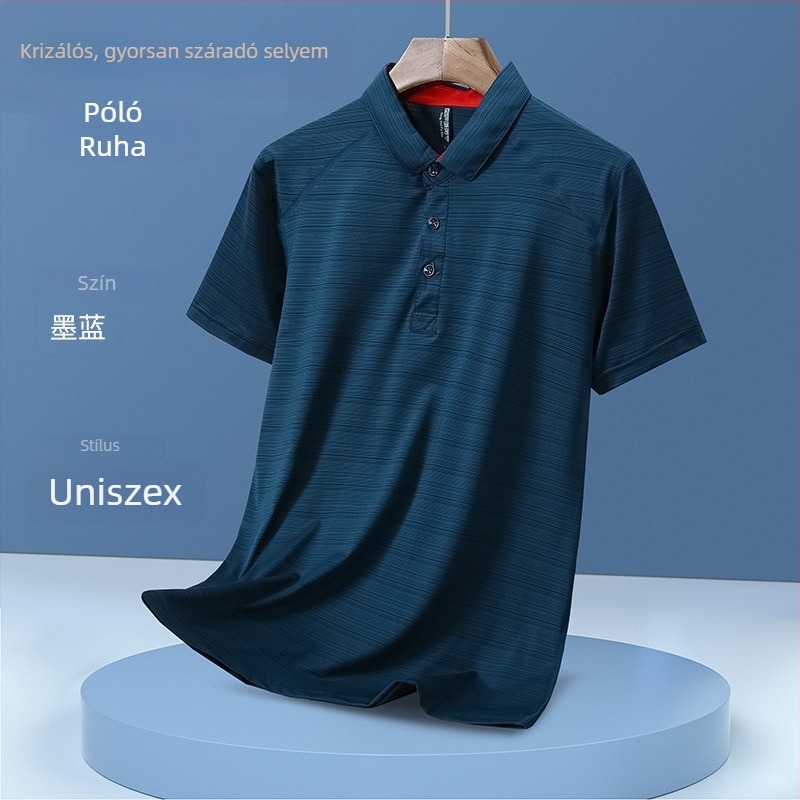 Póló – gyorsan száradó, légáteresztő, nedvesség-elvezető, bő szabású, poliészter anyag