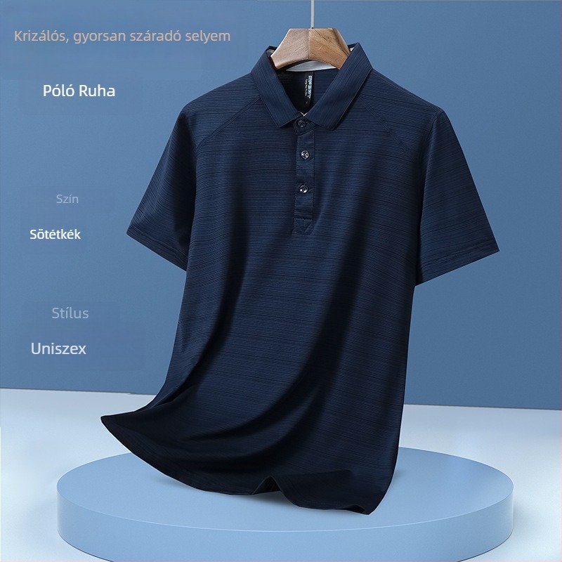 Póló – gyorsan száradó, légáteresztő, nedvesség-elvezető, bő szabású, poliészter anyag