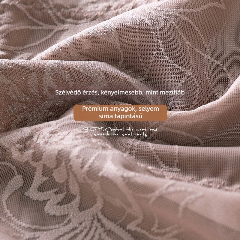 Női satin magas derekú csipkés alsónemű, lélegző Mulberry-selyem betéttel