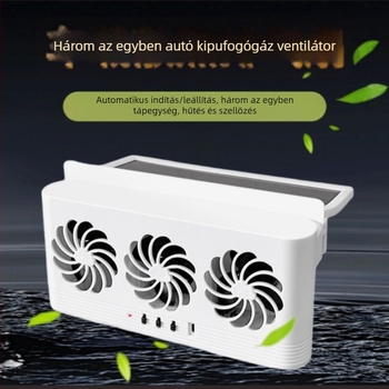 Három az egyben autóventilátor, ABS ház, modell F-818, teljesítmény 5W
