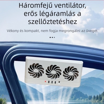 Három az egyben autóventilátor, ABS ház, modell F-818, teljesítmény 5W
